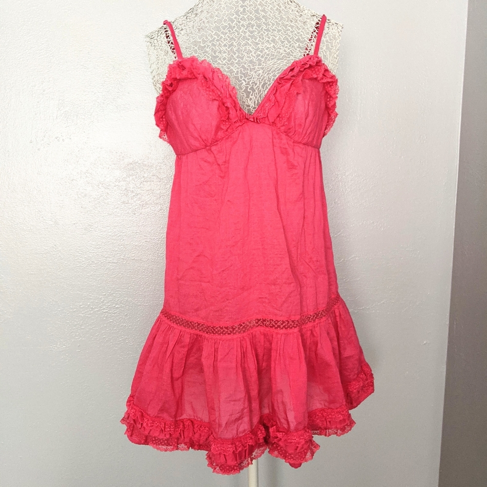 AERIE PINK NIGHTY SLIP BABYDOLL NIGHTIE